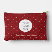 かわいいトレンディービジネスロゴ会社企業の アクセサリーポーチ (裏面)