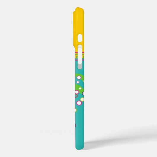 かわいいトレンディーピンクスワローバードサークルバーストアクア Case-Mate iPhoneケース (裏面 / 左)