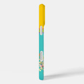 かわいいトレンディーピンクスワローバードサークルバーストアクア Case-Mate iPhoneケース (裏面 / 右)