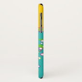 かわいいトレンディーピンクスワローバードサークルバーストアクア Case-Mate iPhoneケース (裏面/左)