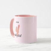 かわいいトレンディーピンクリップスティック女の子らしい女の子 マグカップ (正面左)