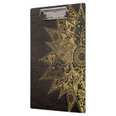 かわいいトレンディーフラワーヘナ手描きデザイン クリップボード (左)