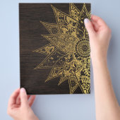 かわいいトレンディーフラワーヘナ手描きデザイン チラシ (手)