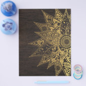 かわいいトレンディーフラワーヘナ手描きデザイン チラシ (シングル)