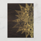 かわいいトレンディーフラワーヘナ手描きデザイン ポストカード (正面)