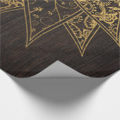 かわいいトレンディーフラワーヘナ手描きデザイン ラッピングペーパー (角)