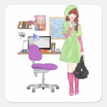 かわいいトレンディーブロガーファッションインフルエンサー少女