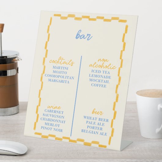 かわいいトレンディーベビーシャワーバー 台座サイン (インサイチュ)