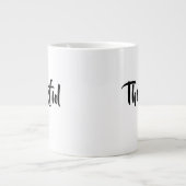 かわいいトレンディーミニマル感謝感謝ギフト ジャンボコーヒーマグカップ (正面)