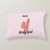 かわいいトレンディーリップスティックピンク アクセントクッション (正面)