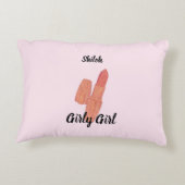 かわいいトレンディーリップスティックピンク アクセントクッション (裏面)