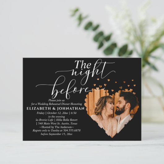 かわいいトレンディーリハーサル前の夜 招待状 (スタンド正面)