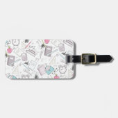 かわいいトレンディー先生スクールパターン ラゲッジタグ (正面横)