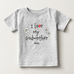 かわいいトレンディー愛するゴッドマザーベビーTee ベビーTシャツ