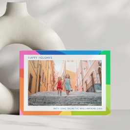 かわいいトレンディー抽象芸術レインボーユニーク2枚の写真 シーズンカード