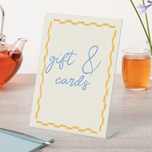 かわいいトレンディー赤ちゃんシャワーのサインとギフト 台座サイン (インサイチュ)