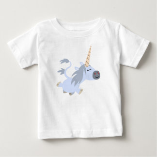 かわいいトロッティング漫画ユニコーンベビーTシャツ ベビーTシャツ