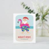 かわいいトロピカおもしろいルビーチサンタクリスマスが7月  シーズンポストカード (スタンド正面)