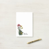 かわいいトロピカルカエルとユリの植物フローラ ポストイット (デスク上)