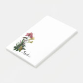 かわいいトロピカルカエルとユリの植物フローラ ポストイット (アングル)