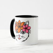 かわいいトロピカルキャット マグカップ (正面左)