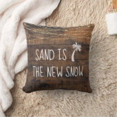 かわいいトロピカルサンドは新雪のヤシの木のアイコン クッション (ブランケット)