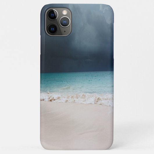 かわいいトロピカルビーチ、砂の波、雲 Case-Mate iPhoneケース (裏面)