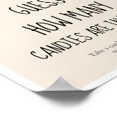 かわいいトロピカルベイビーシャワーゲームの数を推測 ポスター (角)