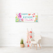 かわいいトロールの誕生日パーティーバナー 横断幕 (インサイチュ)