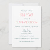 かわいいトンのラブエレファントハートブライダルシャワー 招待状 (裏面)