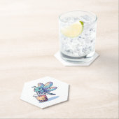 かわいいトンフライバブルティーボバトンフライ ペーパーコースター (インサイチュ)