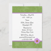 かわいいトンボと花のベビーシャワー招待状 招待状 (裏面)