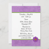 かわいいトンボと花の赤ちゃんシャワー招待状 招待状 (裏面)