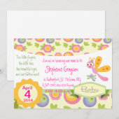 かわいいトンボのシャワー招待状 招待状 (正面/裏面)