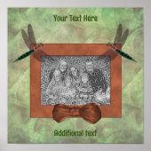 かわいいトンボのフレーム自分の写真を作成 ポスター (正面)