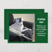 かわいいトークドググリーンクリスマスの写真 ポストカード (正面/裏面)
