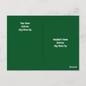 かわいいトークドググリーンクリスマスの写真 ポストカード (裏面)