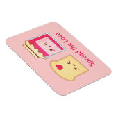 かわいいトーストとジャムで愛を広げる マグネット (右側)