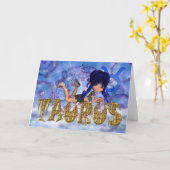 かわいいトーラスのバースデー・カード カード (黄色い花)