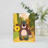 かわいいドイツのクマのカレンダー ポストカード (スタンド正面)