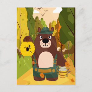 かわいいドイツのクマのカレンダー ポストカード