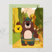 かわいいドイツのクマ ポストカード (正面/裏面)