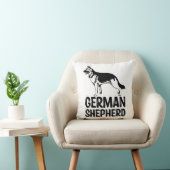 かわいいドイツの羊飼いのギフト白黒子犬 クッション (椅子)