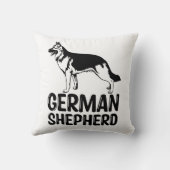 かわいいドイツの羊飼いのギフト白黒子犬 クッション (裏面)