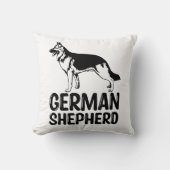 かわいいドイツの羊飼いのギフト白黒子犬 クッション (正面)