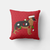 かわいいドイツの羊飼いのクリスマス クッション (正面)