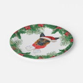 かわいいドイツの羊飼いの水彩クリスマス ペーパープレート (アングル)