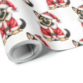 かわいいドイツの羊飼いサンタクロース・クリスマス ラッピングペーパー (ロールコーナー)