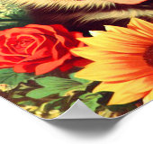 かわいいドイツの羊飼いワン絵を描ピー ポスター (角)