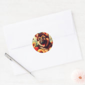 かわいいドイツの羊飼いワン絵を描ピー ラウンドシール (封筒)